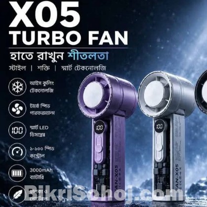 X05 Handheld High-Speed Turbo Cooling Fan 3000mAh Battery